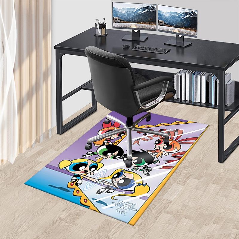 1pc Powerpuff Girls Mirror Carpet Rug for Bedroom Living Room Decor Sofa Home Game Area Rug Non-slip Floor Mat. D7220160