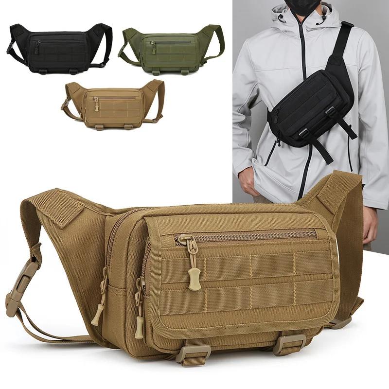 Fashiable Multifunctial Chest Bag Multi Compartment Storage Men's Shoulder Bag Suitable for Daily Use Sports Cycling Etc