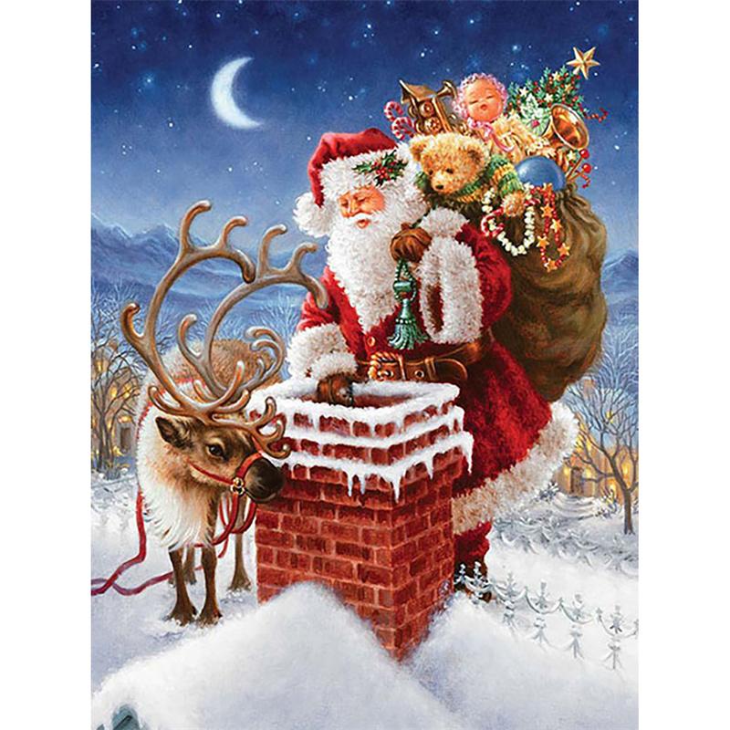 5D Diamond Painting Christmas Children Full Drill Diamond Mosaic DIY Hand Inlaid Rhinestones Embroidery Home Decor Gift