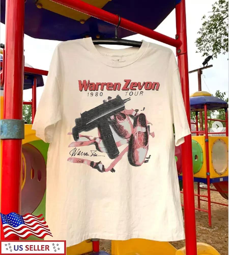 Warren Zevon 1980 Tour Concert T-shirt Tee Unisex Adult Size S to 5XL S