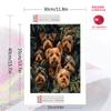 Yorkshire Terrier Pattern  3pcs 100% Round Full Drill 5D DIY Diamond Painting Embroidery Cross Stitch Rhinestone Décor