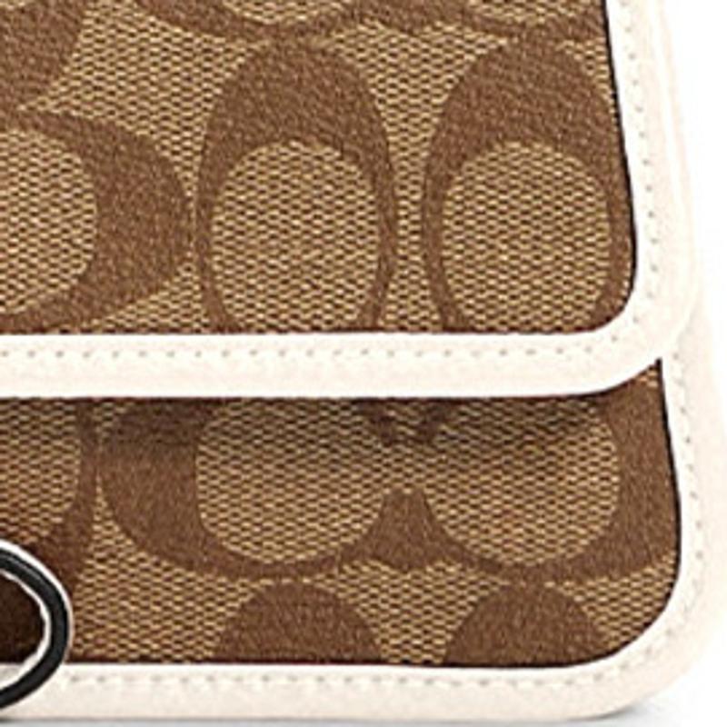 Coach Originals 17 Strapless Monogram Canvas Mahjong Handheld Tote Bag Small Women tote bag Brown Beige C2299-IMDJ8