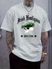 Irish Hooligan Graphic T-shirt - Black Short Sleeve Crewneck with Skull & Four-Leaf Clover Design