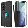 Suitable for Samsung Galaxy Z Fold 7 Case with S Pen Holder,Magnetic Case with Hinge Protection Screen Protector Full-Body Cover