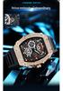 Oufannishi Barrel-Shaped Quartz Waterproof Skeleton Men's Watch with Calendar and Luminous Features