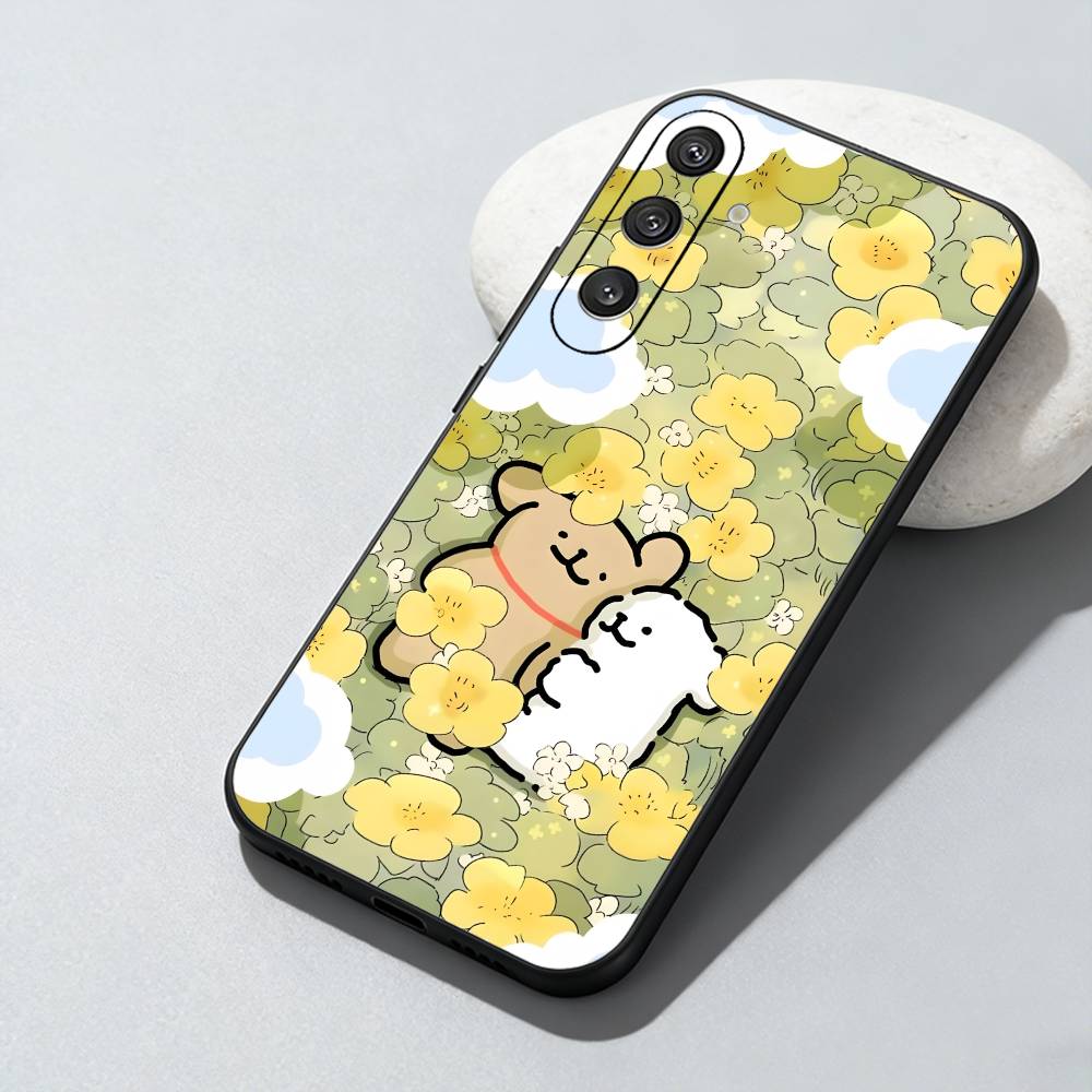 Cartoon Line M-Maltese Dogs  Phone Case For Samsung Galaxy A73,A72,A71,A70,A52,A51 Others Soft Black Cover