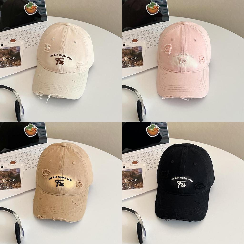Summer Outdoor Sun Protection Baseball Cap With Embroidered Letters For Women And Teens