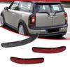 2 stuks Rode Lens Auto Achterbumper Reflector Staart-/Remlicht Kap Behuizingen Voor 2008-2014 Mini Cooper Clubman R55, Geen Lampje / Fitting