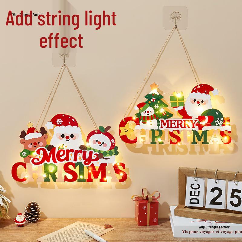 Merry Santa Claus Doorway Hanging Ornaments for Christmas Atmosphere