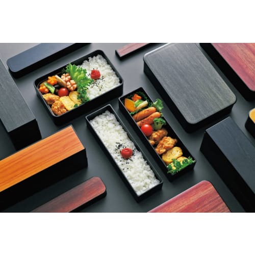 Tatsumiya GRAIN Slim Single-Tier Lunch Box, Cherry, Size: Approx. W19.3 X D8.2 X H5.3 Cm, Product Code: 30386