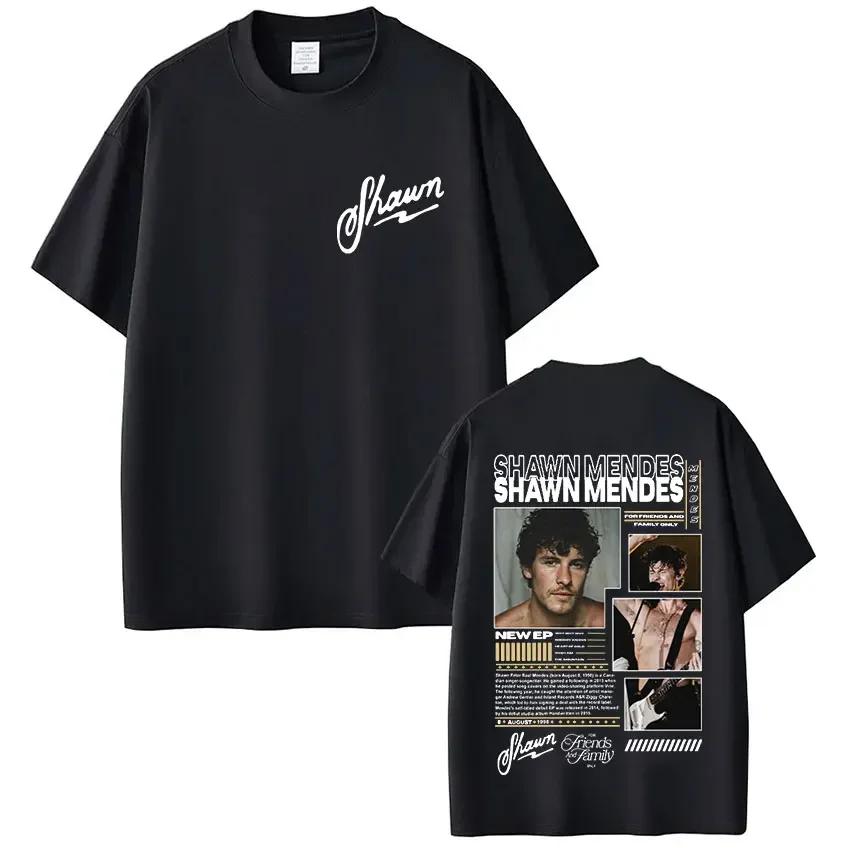 Rapper Singer Shawn Unisexdes On The Road Again Tour Album Merch T Shirt Unisex Fashion Oversized Short Sleeve Tshirt Streetwear Blac