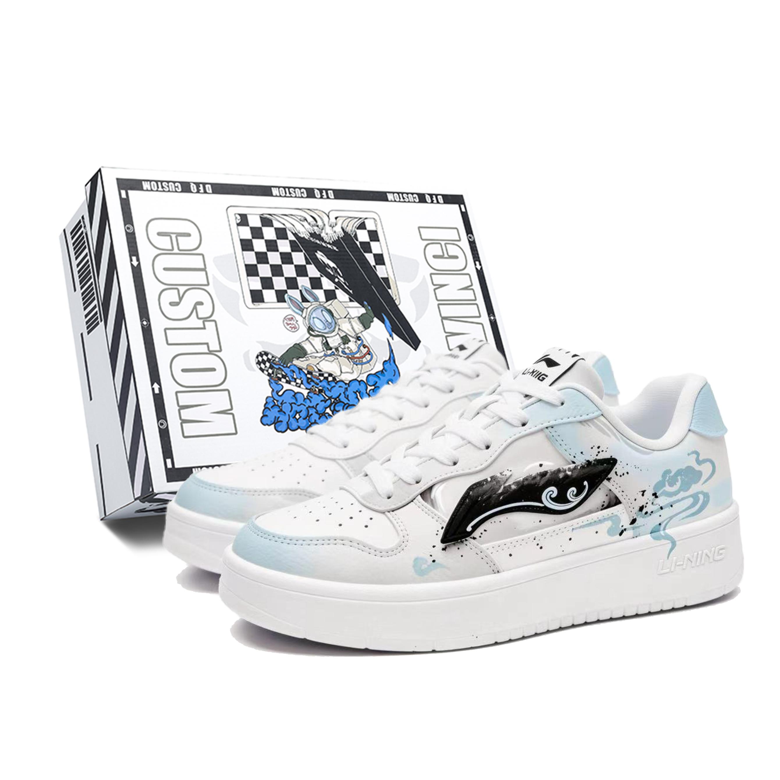 

Li Ning Floating Boat Cloud Stream Chase Wave, Box Abrasion Resistant Slip Resistant Low top Skateboard Shoes Women s AGCS420-6(TeamM--BOX) 35