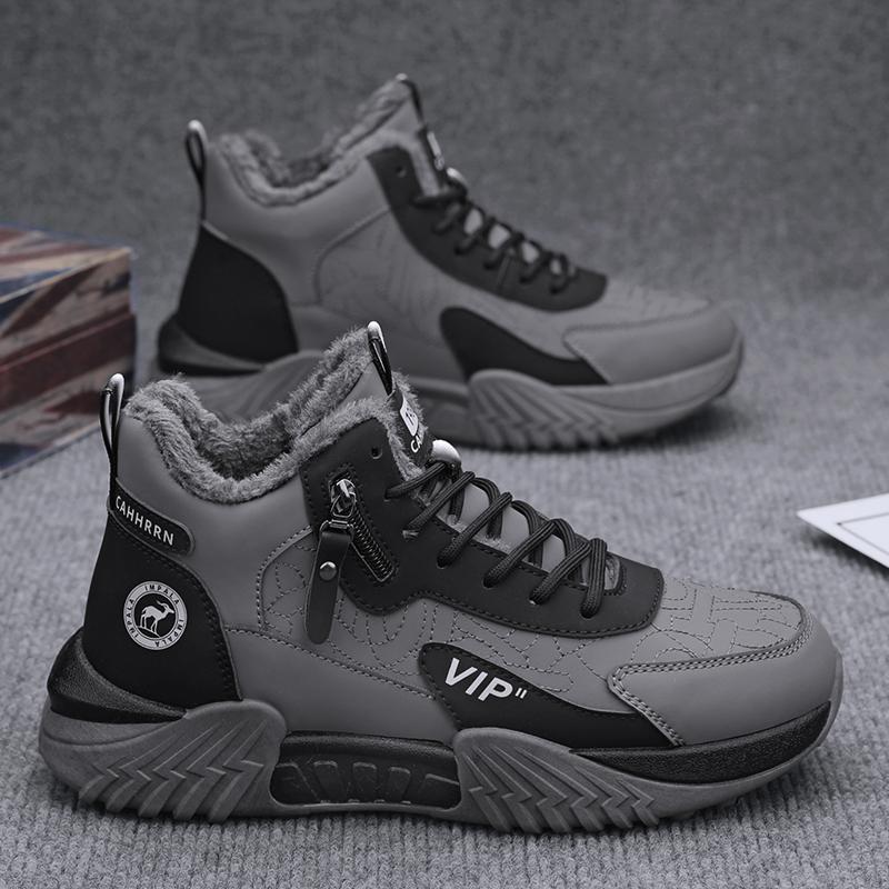 

Новая Мода Зимние Мужские Мартин Ботинки с Высоким Берцем Студенческие Мужские Подростковые Трендовые Мягкая Подошва Рабочая Обувь Защита Труда Мартин Кроссовки 45 серый