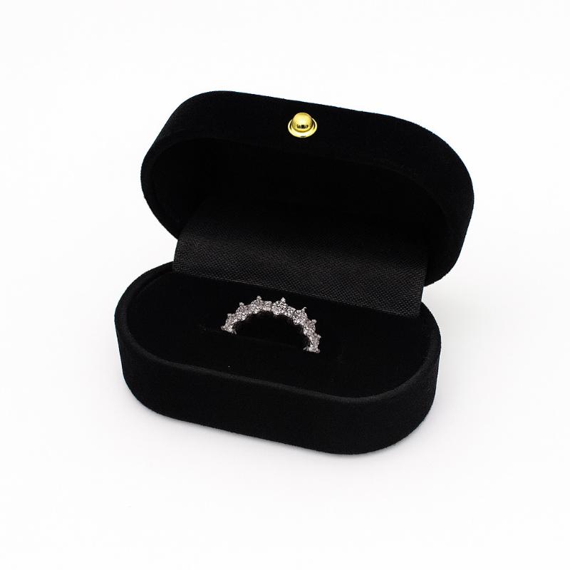 1 Pcs Felt Ring Box Mini Portable Ear Stud Jewelry Box Wedding Ring Pair Box Jewelry Storage Box