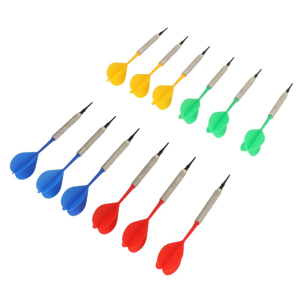12PCS Soft Tip Darts for Beginners Plastic Professional Indoor Darts Set with 100PCS Dart Tips for