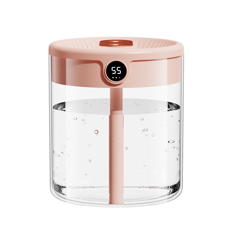 2L USB Dual Spray Humidifier with Night Light & Digital Display for Home, Bedroom, or Office