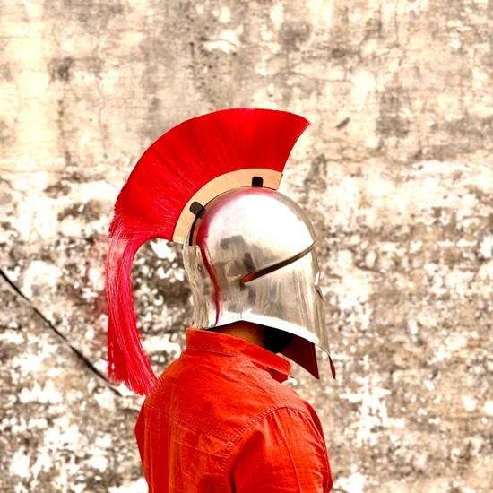 Greek Warrior Helmet Ancient, Wearable Design for Cosplay, LARP, Halloween Costume Best Gift For Him