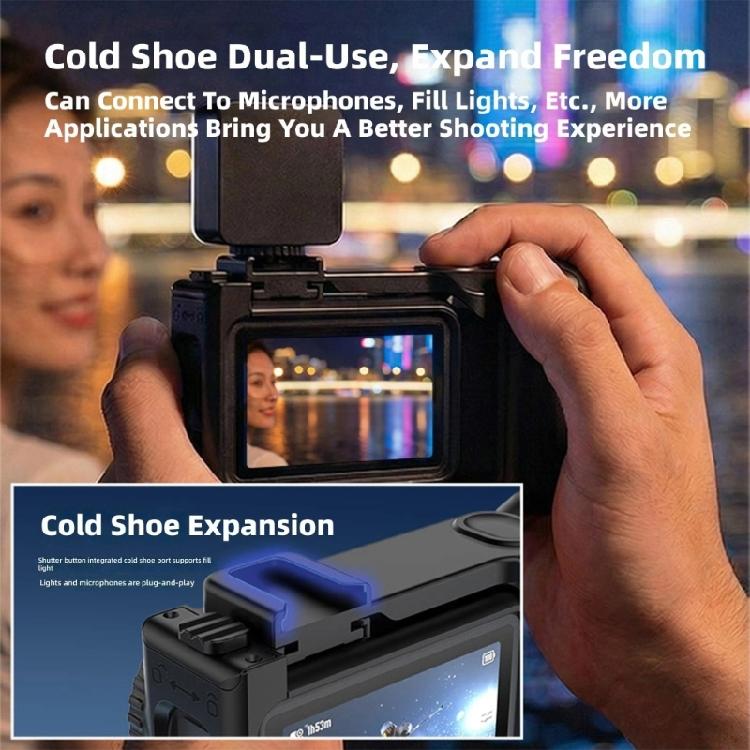 Enhanced Stability Protective Frame Handle for Action 6 Cameras Quick Release Design Cold Shoe Slot for Accessories