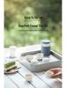 Heartfelt Portable Kung Fu Tea Set: Modern, Anti-scalding Teapot with Quick-brew Cups for Home and Outdoor Use.