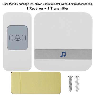 Wireless Chime Door Bell Patient Elderly Deaf Caller Remote Alarm 1*receiver  1*transmitter