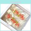 Tulip Gel Nail Sticker Cute Lovely Flower Pattern Short Style Xs S M L