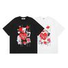 Unisex Cotton T-Shirt With Geometric Print Loose Fit Short Sleeve Tee Youth Casual Wear