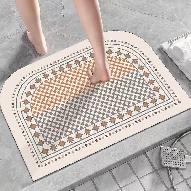 Bathroom Diatom Mud Mat Toilet, Entrance Door, Toilet Cartoon Non-slip Foot Pad Cushion