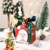 6PCS Square Christmas Gift Packing Box with Bell and Ribbon Glitter Christmas Candy Box Paper Hot-stamping Chocolate Box Kids