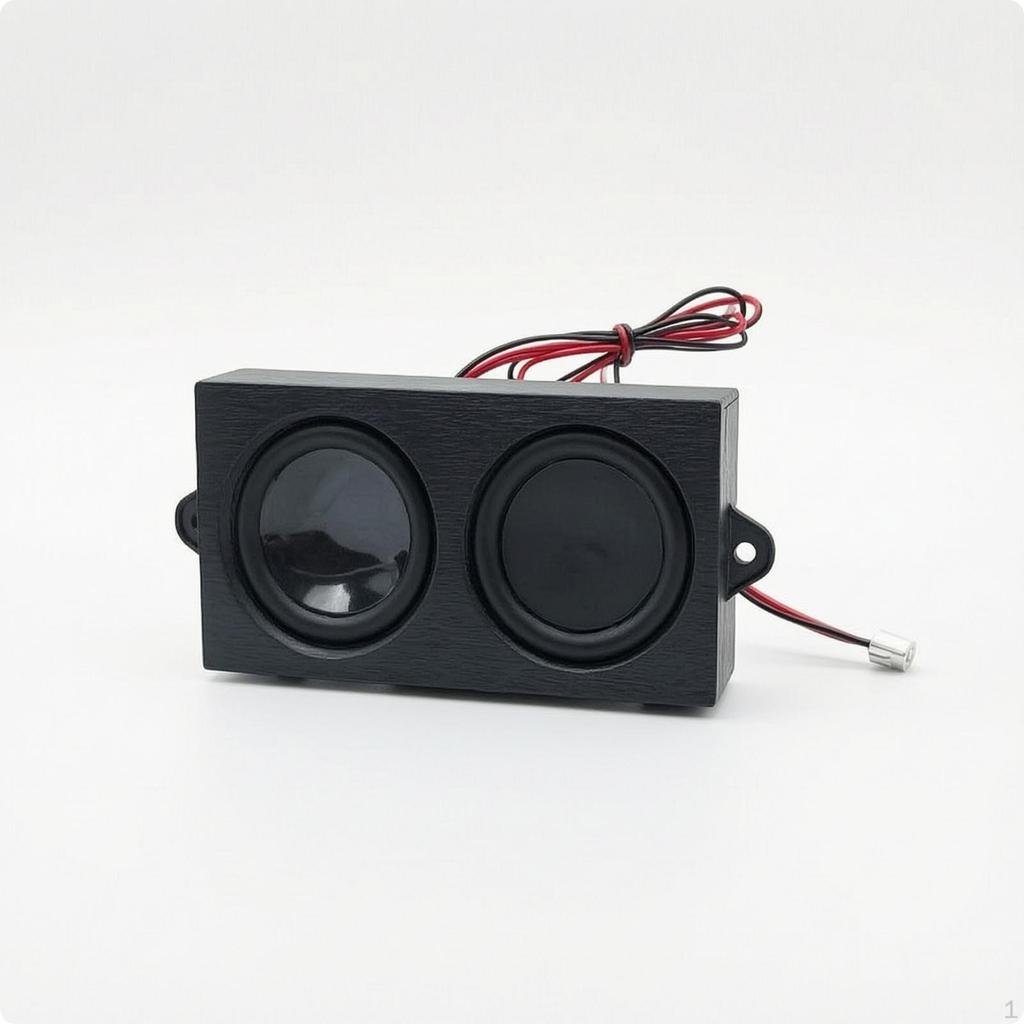 TwodriverDriver Speaker Rectangular Wired Unit Textured for Hobbyists, DIY Audio