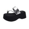2025 new cool slippers women's summer wear thick-soled heightening casual with skirts versatile fashion seaside sandals