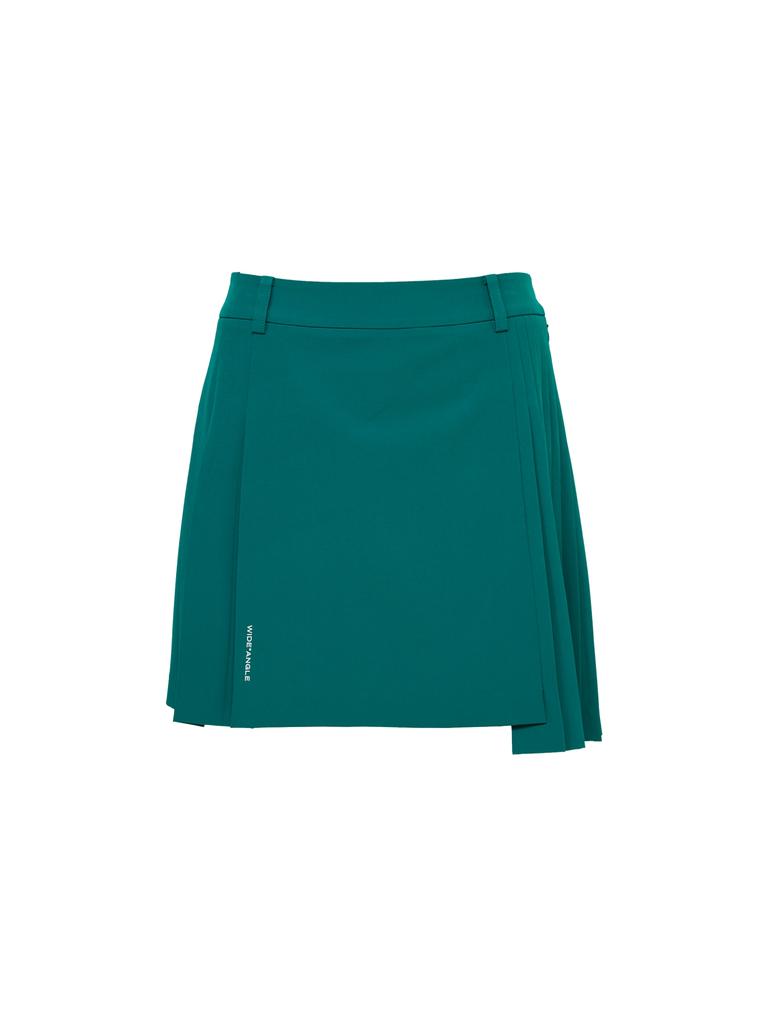 Wide Angle Co Mid-Length Fine Pleated Culottes L_Green