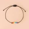 2Pcs Adjustable Rainbow Heart Bracelet Candy Color Friendship Braided Bracelet  Gifts