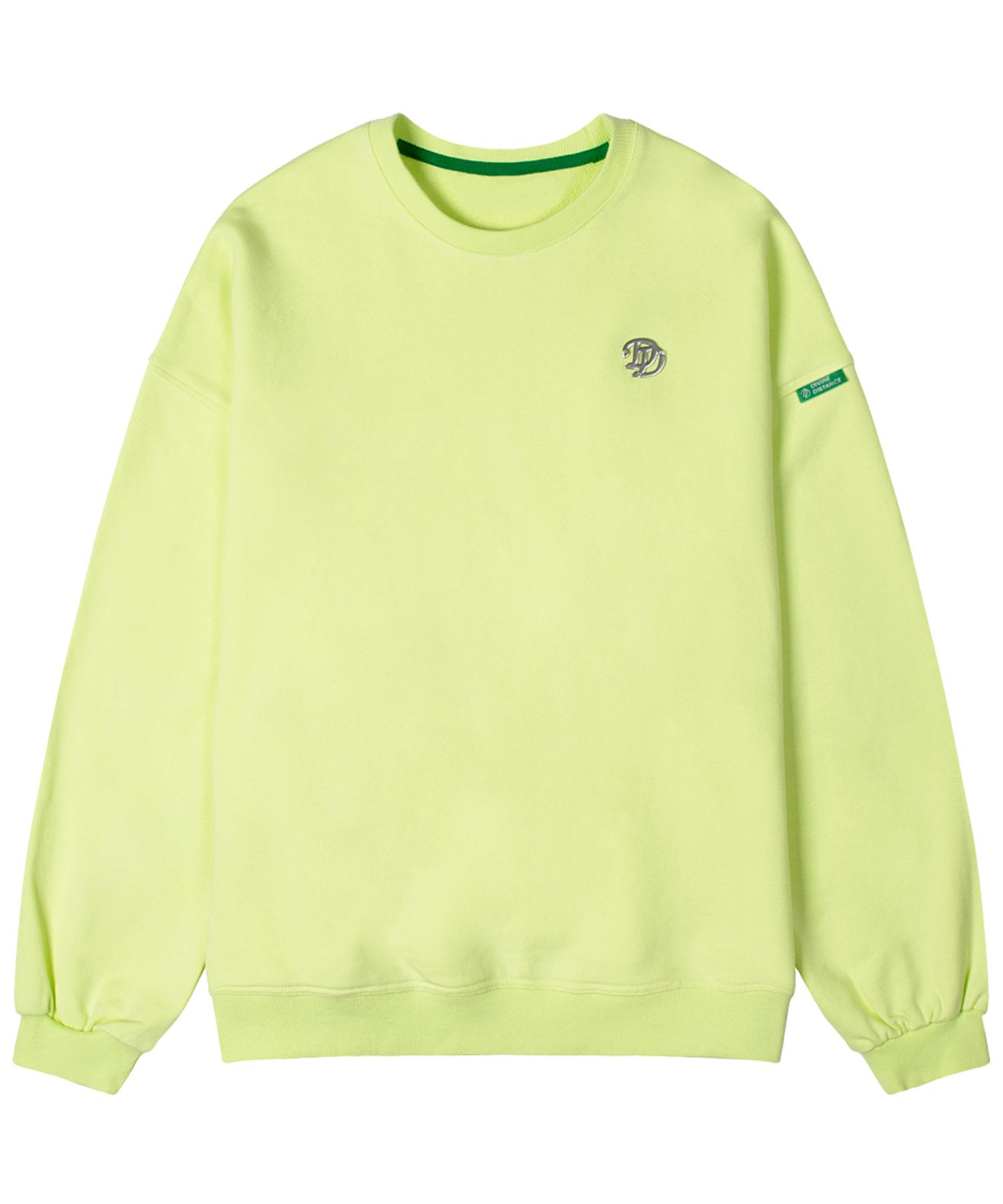 Divine Distance Metallic Signature Logo Sweatshirt [Lime] L