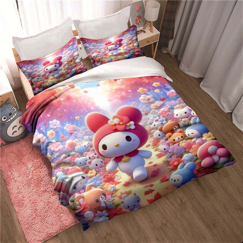 

Soft and Comfortable Duvet Cover, (My Melody) Children s Bedding Set Gift, Available in King, Large, Single and Double Sizes. 135x200cm