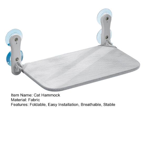 Suction Cup Cat Hammock Breathable Mesh Window Cat Perch Foldable Cat Bed Window Lounge for Indoor Cats Sunbathing Sleeping