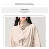 2026 Spring New Arrival: High-Intelligence Versatile Striped Lace-Up Shirt in Old Money Style