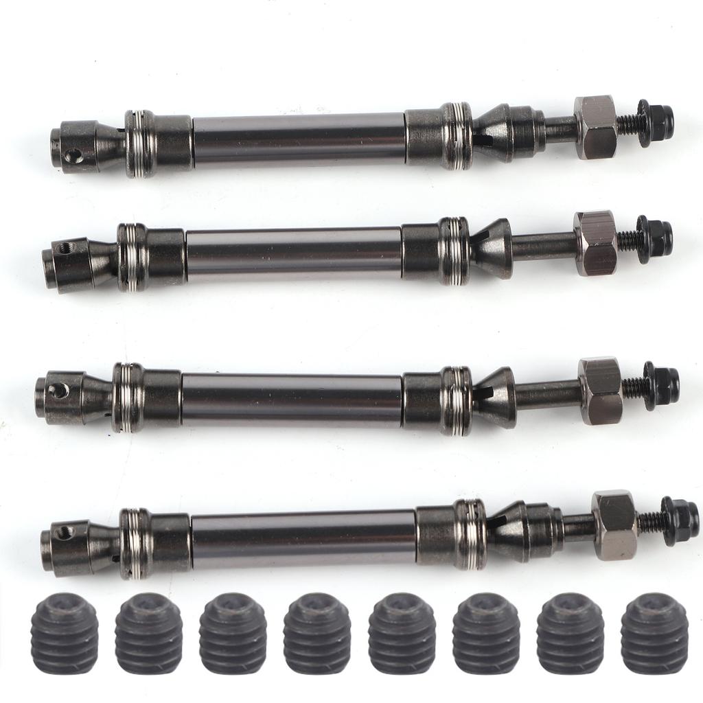 4Pcs CVD Front Rear Drive Shaft Metal Transmission Axle for Traxxas Slash 4X4 110 RC CarTitanium