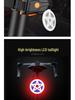 USB Rechargeable Dual Color Star-Shaped Taillight for Children's Balance Bikes