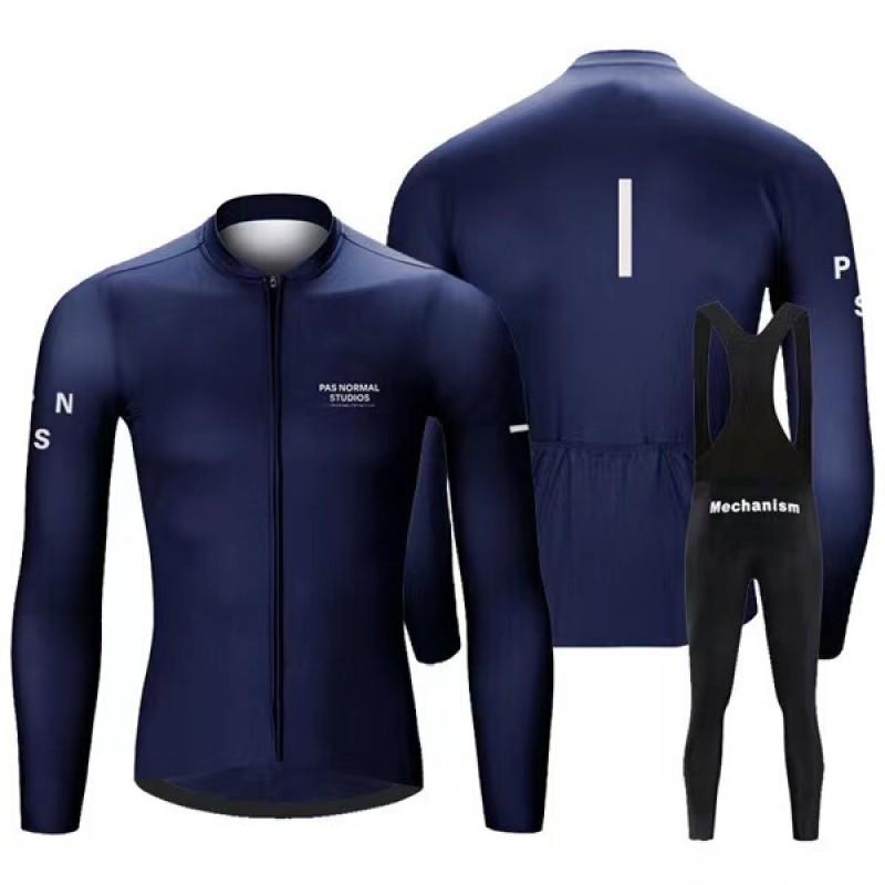 Mens Cycling Long Sleeve Jersey With Quick-Dry Milk Silk Fabric Dual-Arrow Gel Pad Mountain Road Bikes