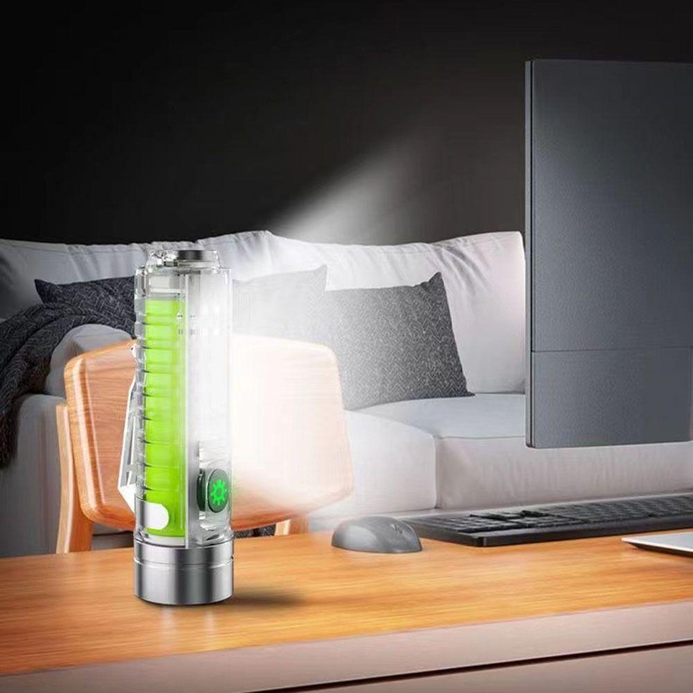 Multi-function Long-range Spotlight Fluorescent Handheld Lamp Rechargeable Flashlight  Warning