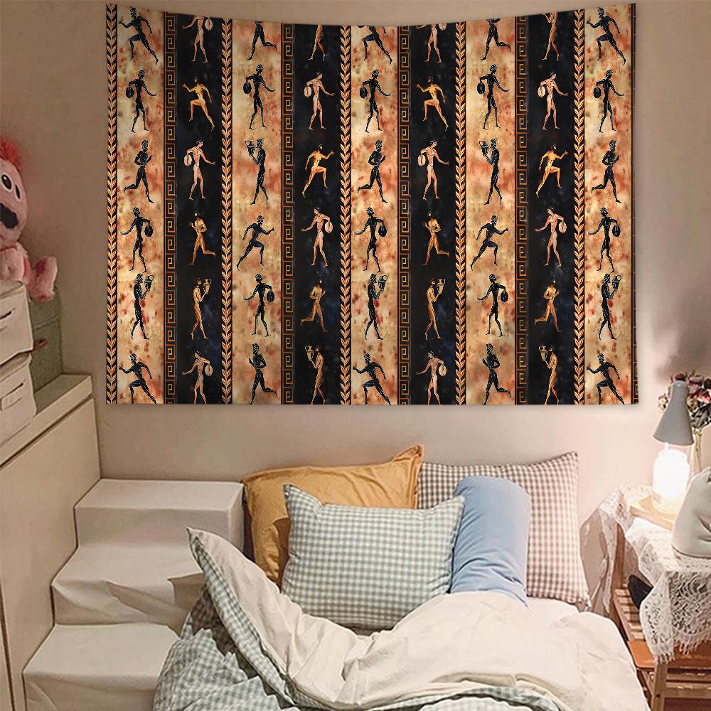Japanese Anime Wall Hanging Tapestry Ancient Egyptian Carpet God Egyptian Cat Anubis Art Print Home Decor