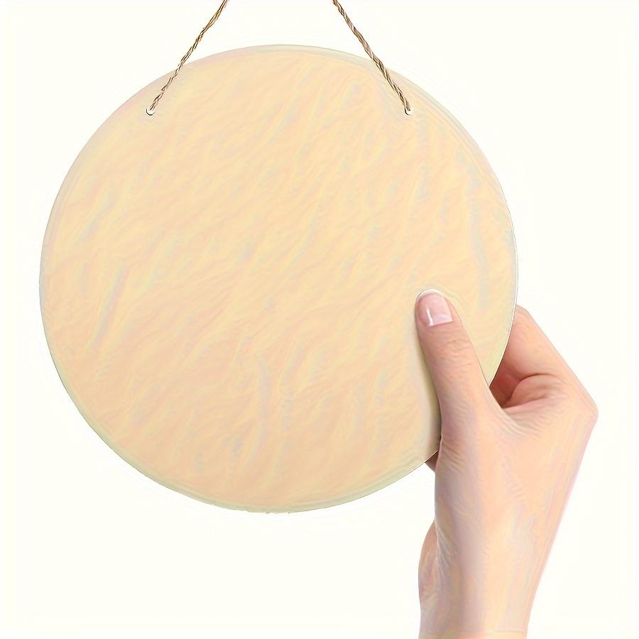 1 Piece 2D Wooden Hanging Sign Potted Rose Theme 8 Inch Round Sign Home Bar Garage Cafe Garden Decoration