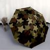 1 Stück Camouflage Sterne Automatisches Öffnen/Schließen Regenschirm, Winddicht, Kompakter Faltregenschirm mit Leichtem Design für Damen/Herren044