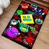 Tappeto Personalizzato Geometry Dash Area Tappeto - Morbido, Lavabile Antiscivolo Tappetino da Interno, Tappeto Decorativo per Soggiorno, Casa e Ufficio