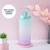 Gradient Color Sports Water Cup, Large-capacity Frosted Space Cup, Portable Outdoor Portable Sports Gradient Water Bottle