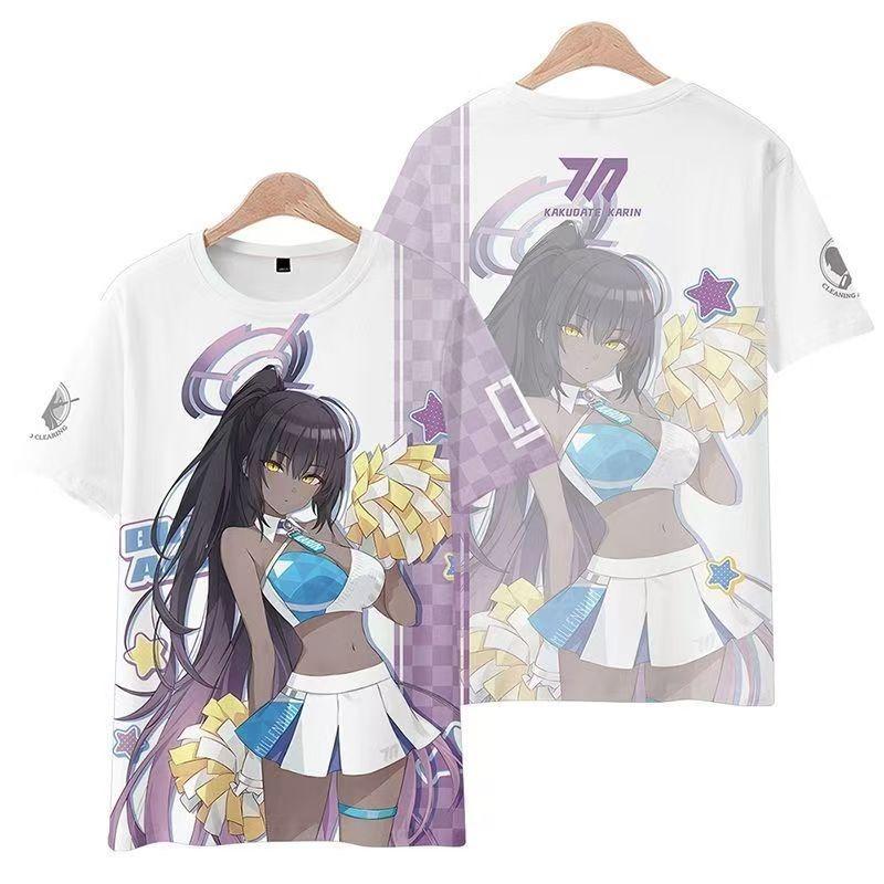 Blue Archive Asuma Toki Ichinose Asuna Summer Clothes Anime Cosply Short-sleeved T-shirt