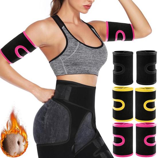 Arm Trimmer for Men Women Neoprene Compression Sauna Sweat Arm Trainer Sleeve Adjustable Slimmer Band Wraps for Workout Sport