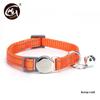 Reflective Nylon Cat Collar with Engraved Metal Buckle
