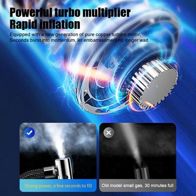 150PSI 10,3bar s LED svítilnou, vzduchová pumpa do pneumatik 6000mAh, digitální přenosný kompresor do auta