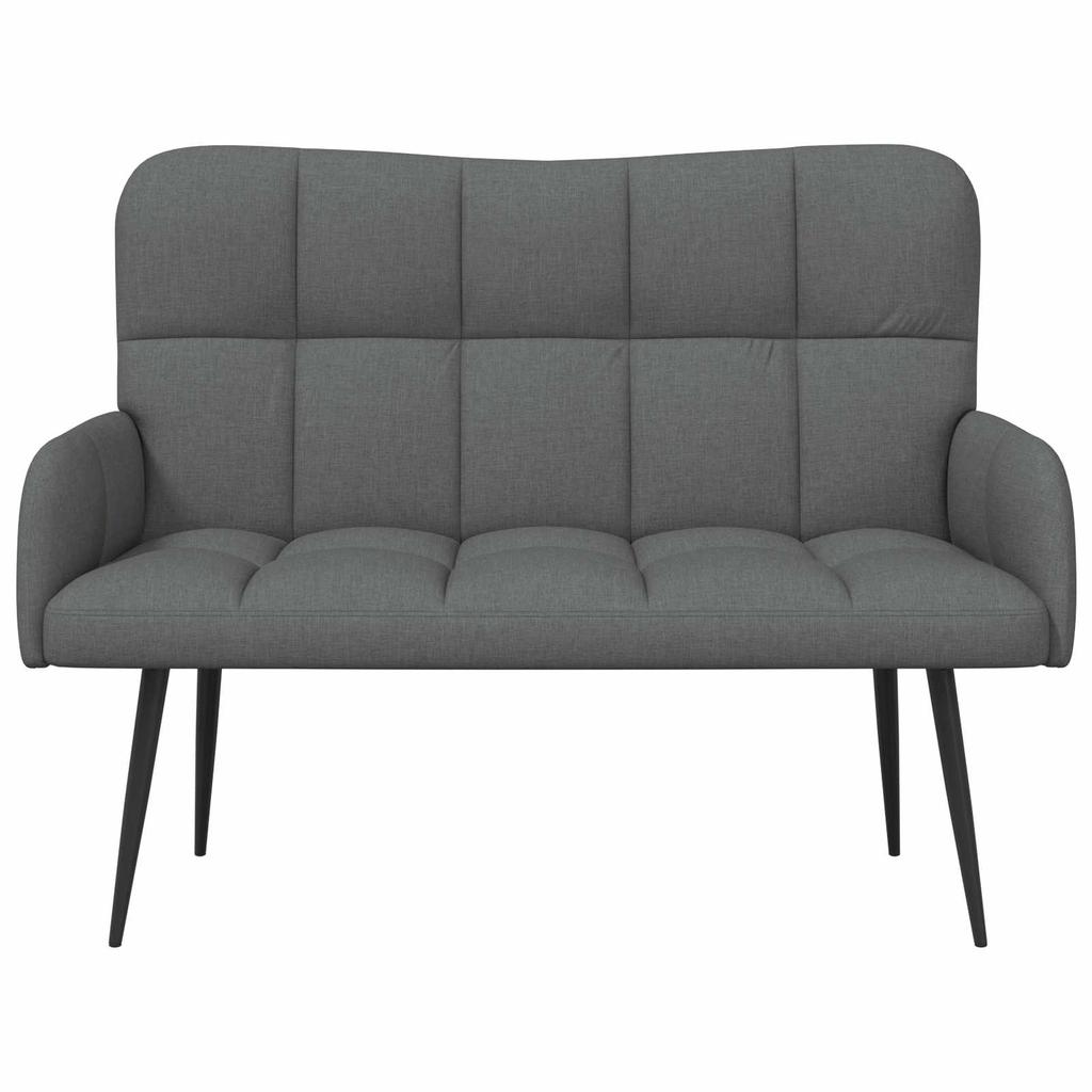 2 Seater Sofa Dark Grey 115 X 61 X 87 Cm Fabric